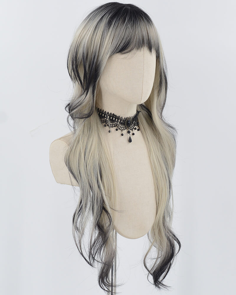 Long Black Ombre Synthetic Wig HW589
