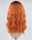 Black Ombre Orange Curly Short Synthetic Wig HW277