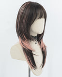 Brown Pink Synthetic Wig HW747
