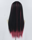 Black Pink Synthetic Wig HW715