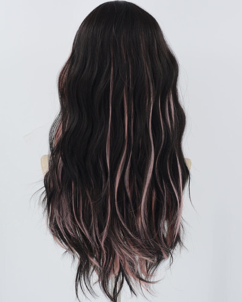 Pink Black Synthetic Wig HW622