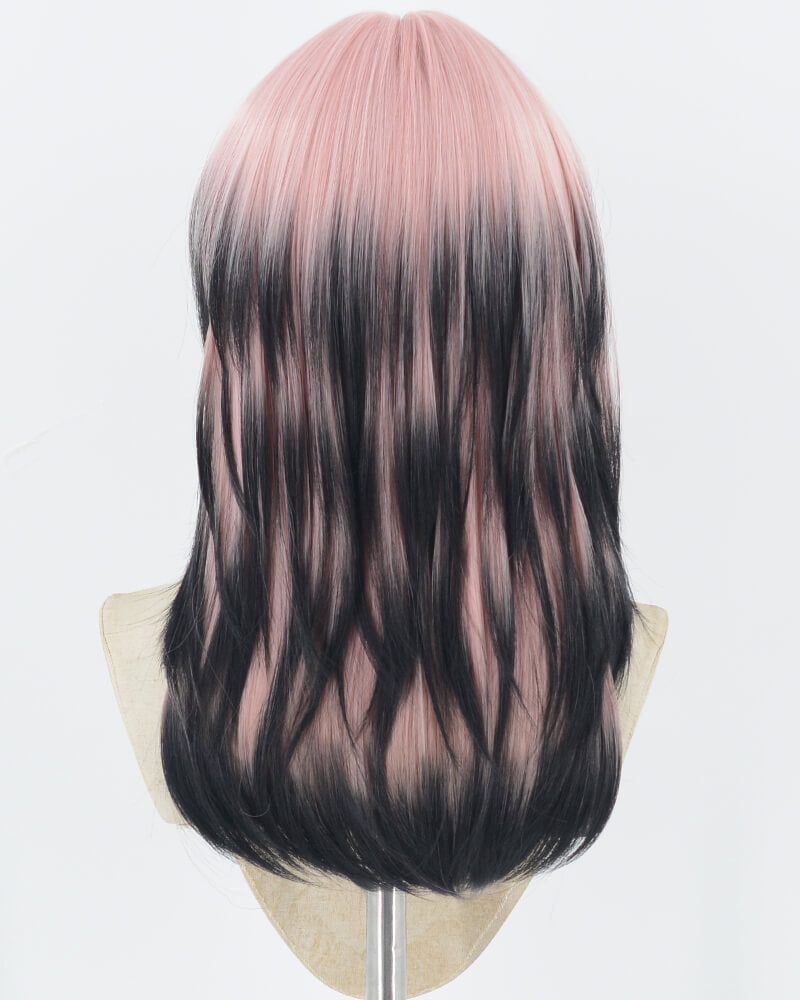 Pink Ombre Black Synthetic Wig HW483
