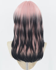 Pink Ombre Black Synthetic Wig HW483