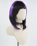 Purple Black Short Synthetic Wig HW306