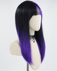 Purple Black Synthetic Wig HW424