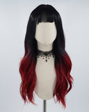 Black Ombre Red Synthetic Wig HW236