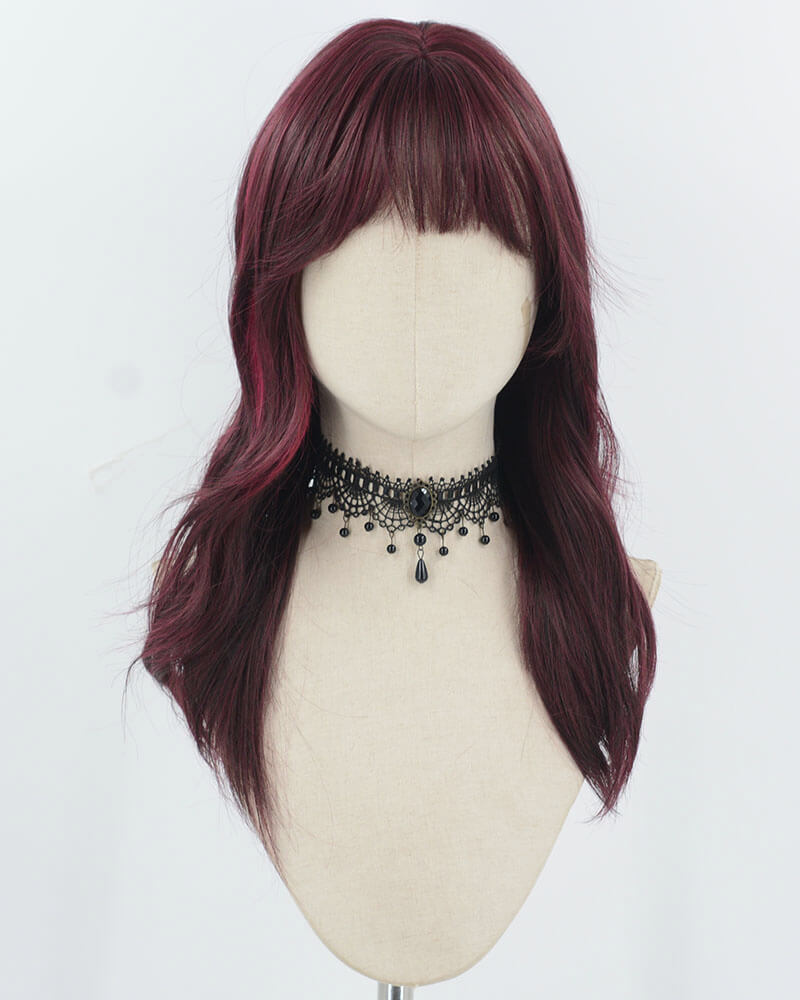 Black Red Synthetic Wig HW759