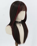 Black Red Synthetic Wig HW809