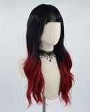 Black Ombre Red Synthetic Wig HW236