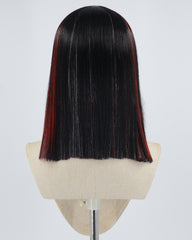 Black Red White Synthetic Lace Front Wig WW615