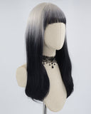 Black Ombre Grey Synthetic Wig HW338