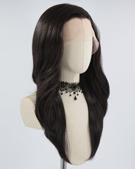 Natural Black Wavy Synthetic Lace Front Wig WW606