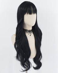 Long Wavy Black Synthetic Wig HW480
