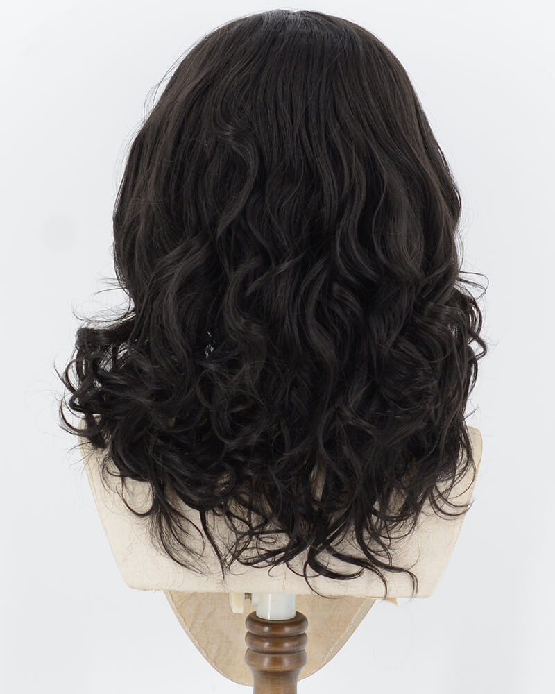 Natural Black Wavy Synthetic Lace Front Wig WW1085