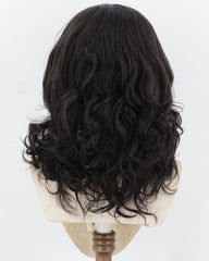 Natural Black Wavy Synthetic Lace Front Wig WW1085