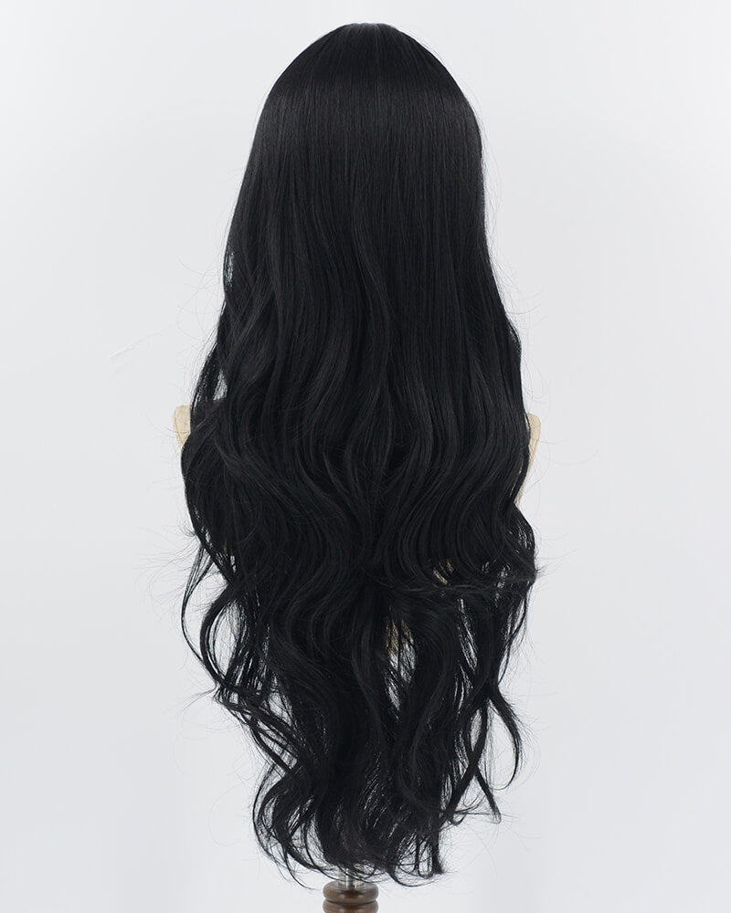 Long Wavy Black Synthetic Wig HW480