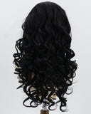 Black Wavy Synthetic Lace Front Wig WW1044