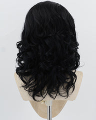 Black Wavy Synthetic Lace Front Wig WW250