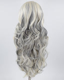 Black Platinum Blonde Synthetic Lace Front Wig WT230