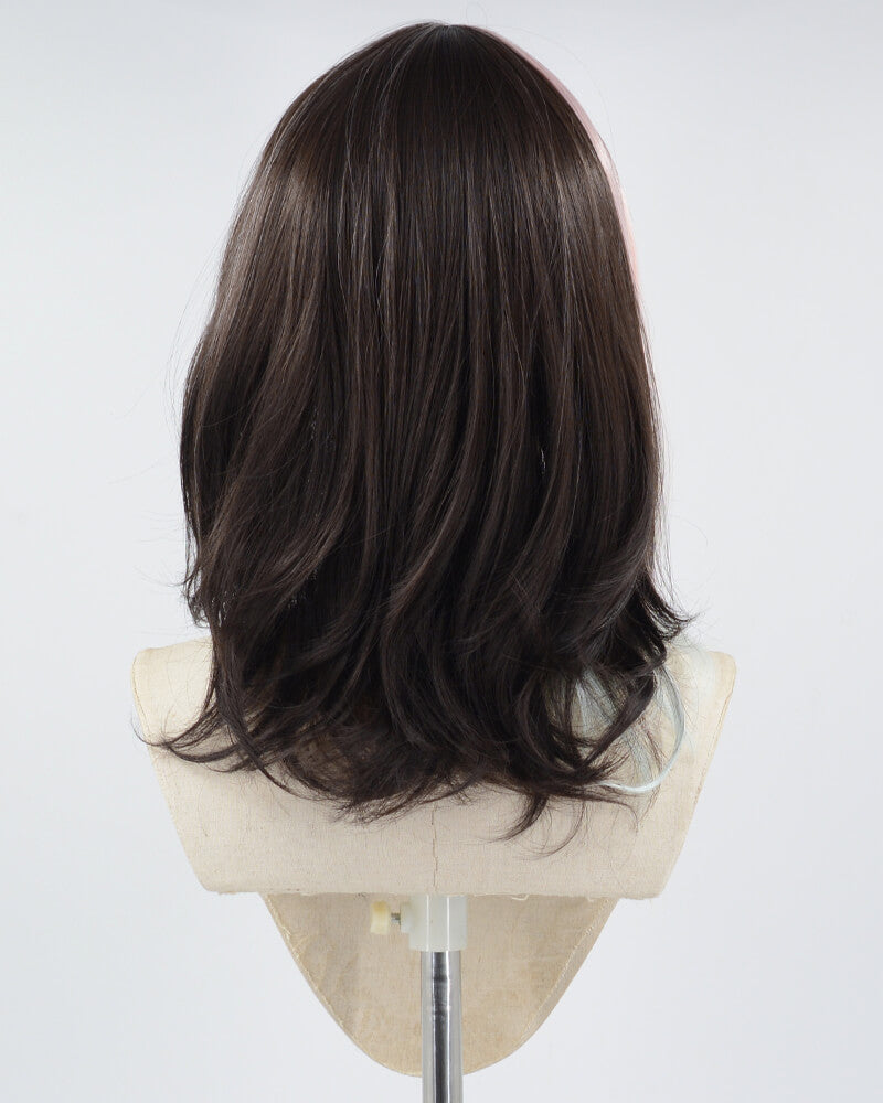 Pink Green Short Black Synthetic Wig HW416