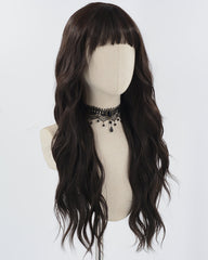 Natural Black Long Curly Synthetic Wig HW561