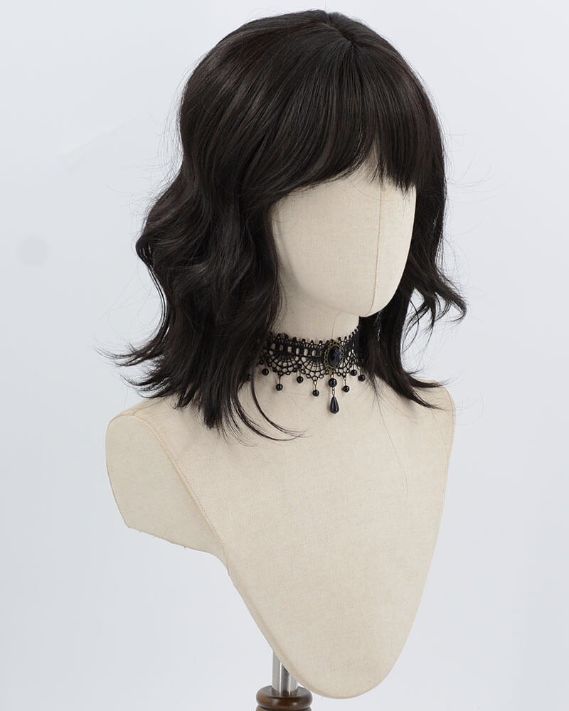 Black Wavy Synthetic Wig HW790