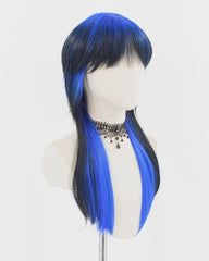 Blue Ombre Black Synthetic Wig HW469
