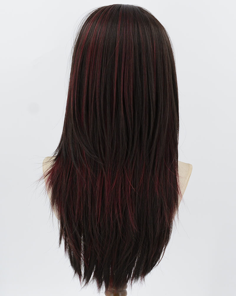 Black Red Synthetic Wig HW809