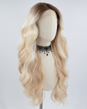 Ombre Blonde Wavy Synthetic Lace Front Wig WW656