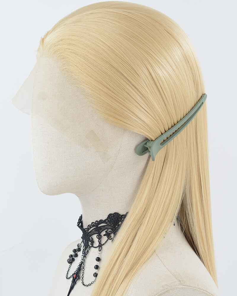 30 Inch Long Blonde Synthetic Lace Front Wig WW959