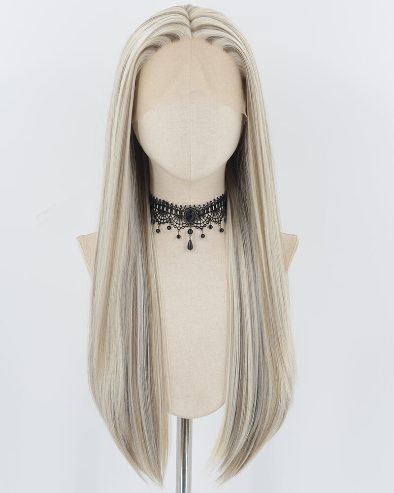 Blonde Strunk Stripe Brown Synthetic Lace Front Wig WW758