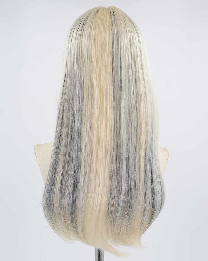 Blonde Black Straight Synthetic Wig HW345