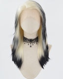 Blonde Ombre Black Synthetic Lace Front Wig WW728