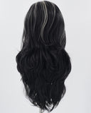 Black Platinum Blonde Synthetic Lace Front Wig WT230