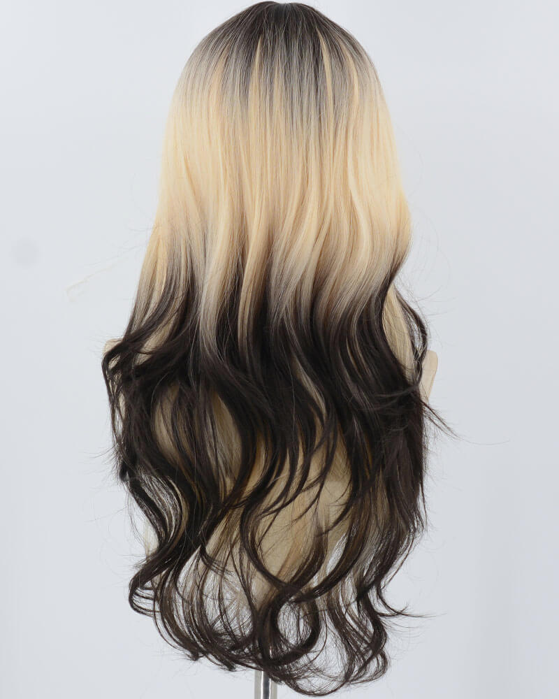 Black Ombre Blonde Synthetic Wig HW634