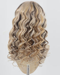 22Inch Blonde Brown Human Hair Wig HT035
