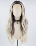 Brown Blonde Synthetic Lace Front Wig WW688