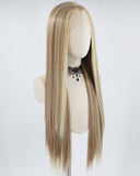 Blonde Streaked Synthetic Lace Front Wig WW425