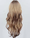 Blonde Ombre Brown Synthetic Wig HW668