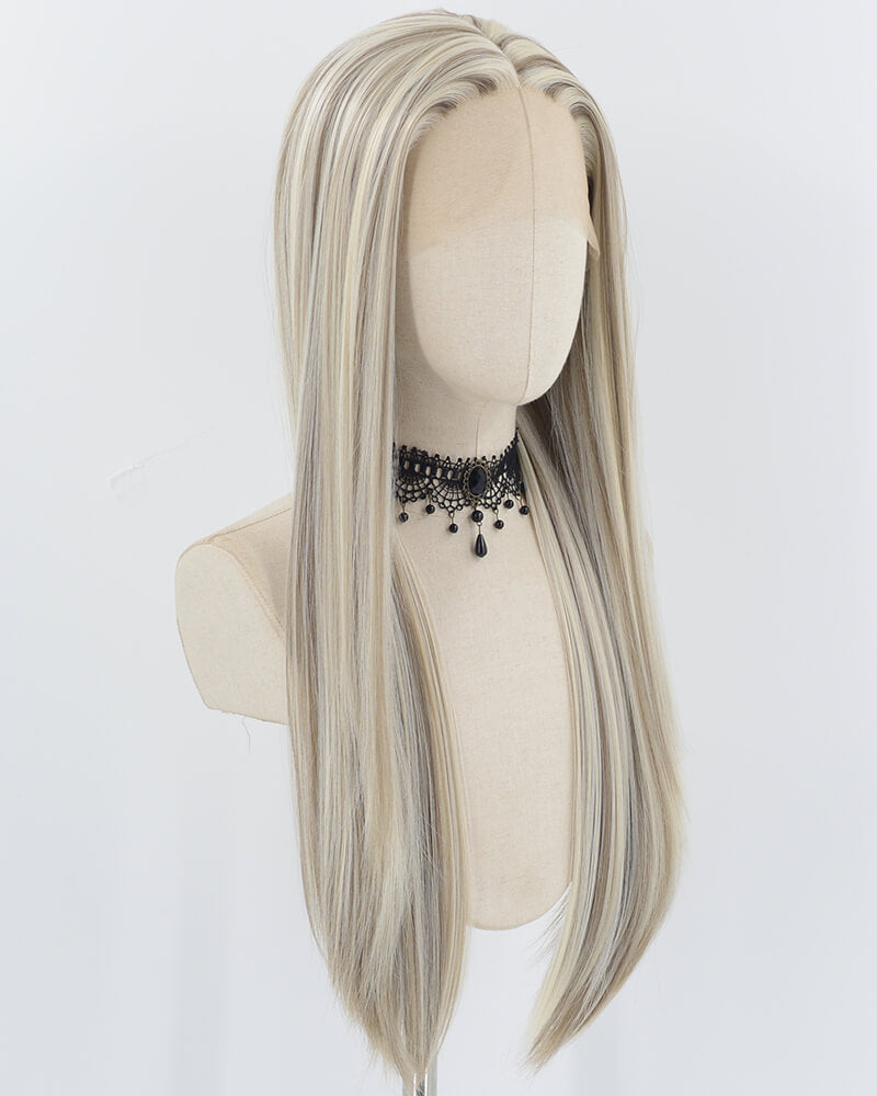 Blonde Strunk Stripe Brown Synthetic Lace Front Wig WW758