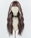 Blonde Brown Curly Synthetic Wig HW473