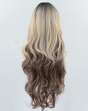 Blonde Brown Long Synthetic Wig HW728