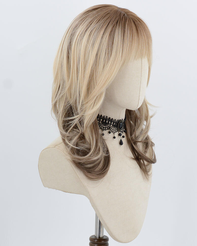 Blonde Ombre Brown Synthetic Wig HW784