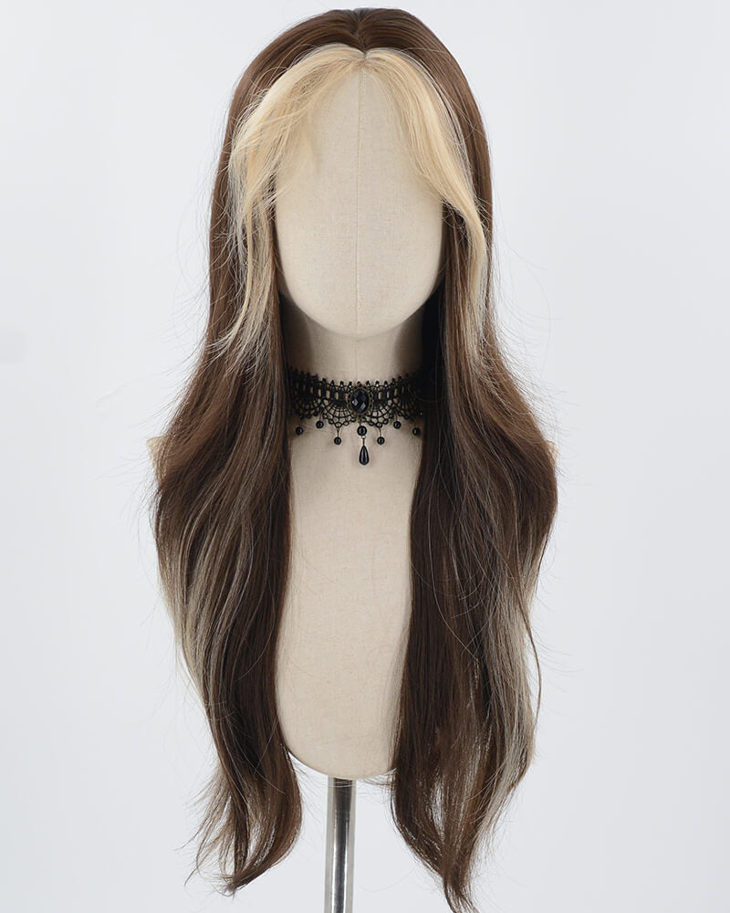 Blonde Brown Long Synthetic Wig HW524