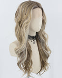 Blonde Brown Wavy Synthetic Lace Front Wig WW823