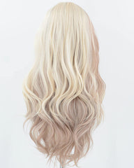 Blonde Brown Long Wavy Synthetic Wig HW673