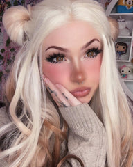 Blonde Ombre Brown Synthetic Lace Front Wig WW526