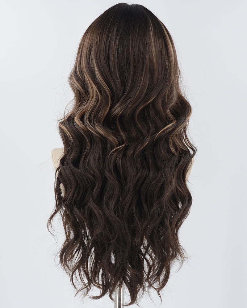 Brown Curly Synthetic Wig HW567