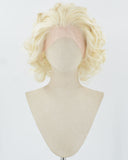 Short Wavy Blonde Synthetic Lace Front Wig WW131