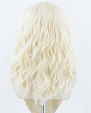 Platinum Blonde Curly Synthetic Lace Front Wig WW925
